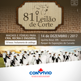 81º LEILÃO DE CORTE – doações para o Instituto do Câncer